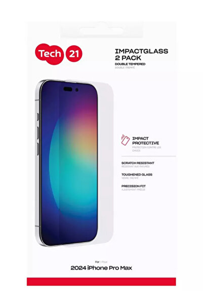 Tech 21 Tech21 Impact Glass, комплект от 2 екстра здрави защитни стекла за iP...