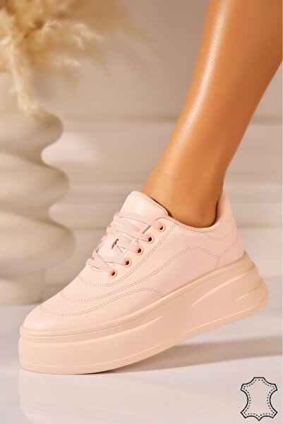 Joana Pink Genuine Leather Sneakers 38