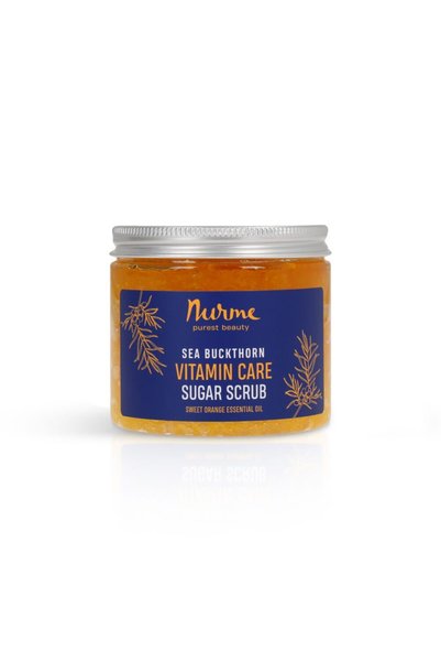 nurme cosmetics Natural Sea Buckthorn and Orange Sugar Body Scrub 250g