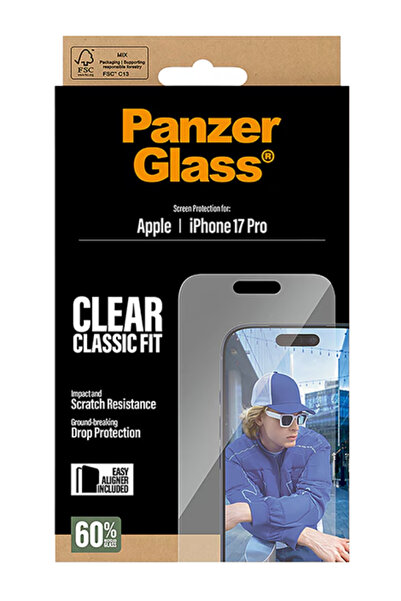 Panzer Glass Protector de ecran PanzerGlass Classic Fit EasyAligner pentru iP...