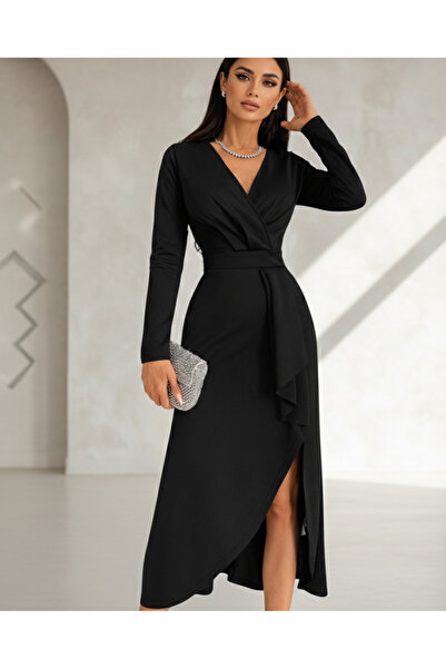 MQ Women's midi dress with long sleeves, made in Turkey (collection)