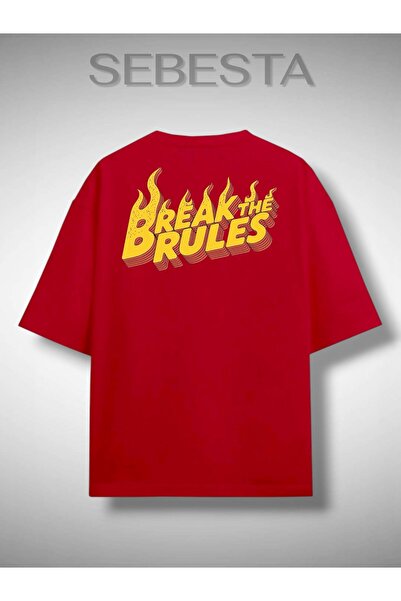 Sebesta Fashion Break the Rules Printed Premium Oversize T-Shirt