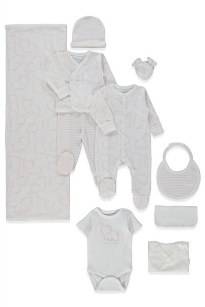 Bebetto مجموعة ريبانا زيبين 10 قطع (حيوانات سعيدة) باللون الوردي