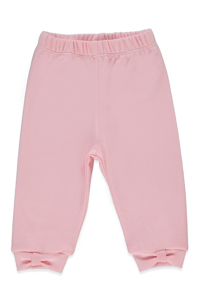 Bebetto بنطلون إنترلوك بدون جوارب (LOVES YOU) باللون الوردي