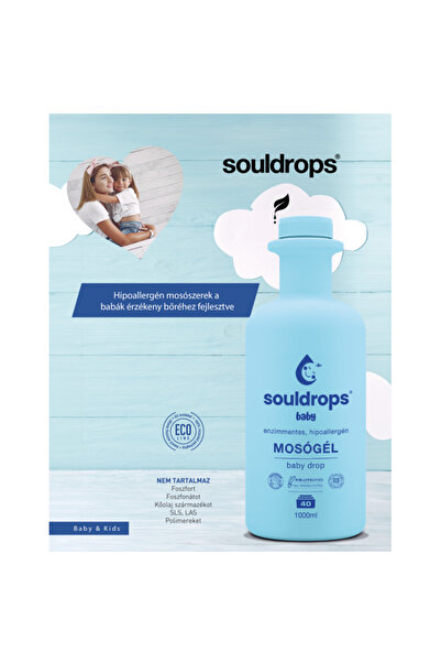 Souldrops Baby Hypoallergenic Laundry Detergent for Babies 1L