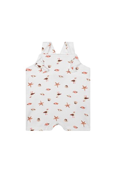 PETIT-ATELlER Baby Underwater Ocean Print Short Overall , Colorful Soft Cotto...