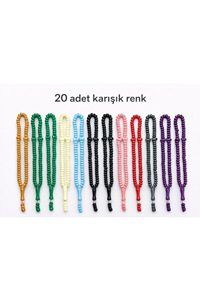 SHR 20 Adet Kesimli Cami Tesbihi 99'lu plastik tesbih hac umre mevlüt hediyelik