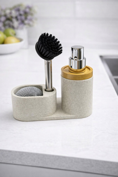 Düzen Ev Mutfak Evye Yanı Sabunluk Seti