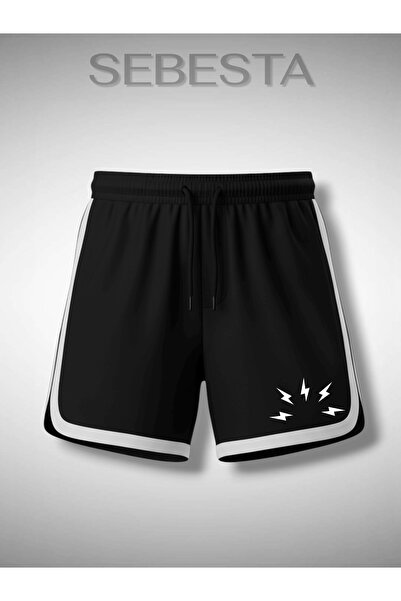 Sebesta Fashion Energy Printed Premium Jersey Ribbed Sports Shorts