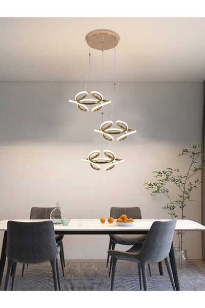 best power Triple LED Chandelier Light 6006-3 with Three Lighting Modes