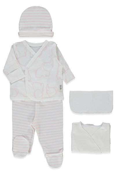 Bebetto مجموعة زيبين المبكرة من ريبانا، 5 قطع (حيوانات سعيدة) باللون الوردي