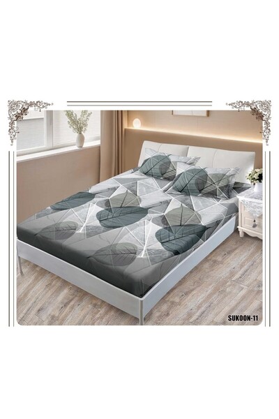 Gen Tech Plain and patterned microfiber soft bed sheets, double size, 3 pieces