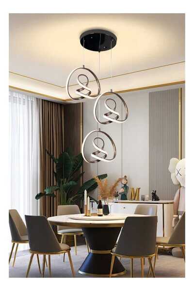 best power Triple LED Chandelier Light 7143-3 with Three Lighting Levels
