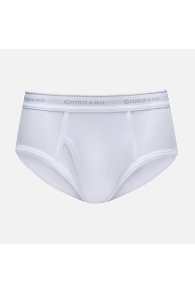 Giordano Men’s Classic Cotton Rib Briefs 6‑Pack Essentials