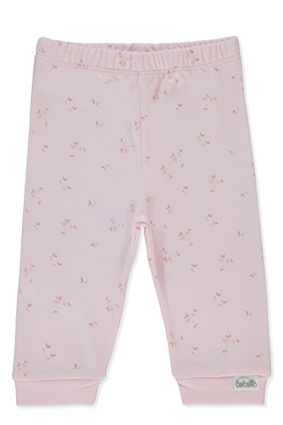 Bebetto بنطلون إنترلوك بدون جيوب (فلور جاردن) وردي