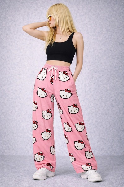 nomely Cartoon Cute Print Baggy Eşofman Altı
