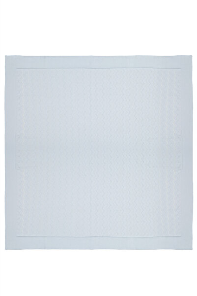 Bebetto Tri̇ko Blanket (Zi̇kzak Pattern) Blue