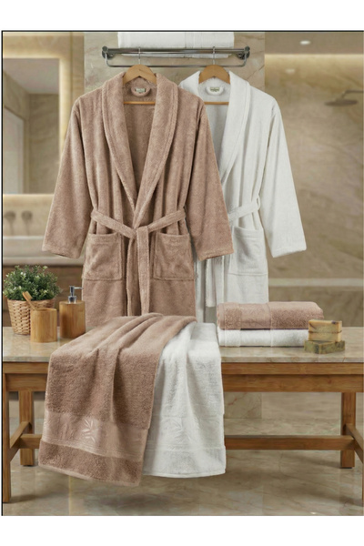 MORMENEKŞE HAVLU Elseta Selection – 6 Piece Bamboo Family Bathrobe Set |   Sp...