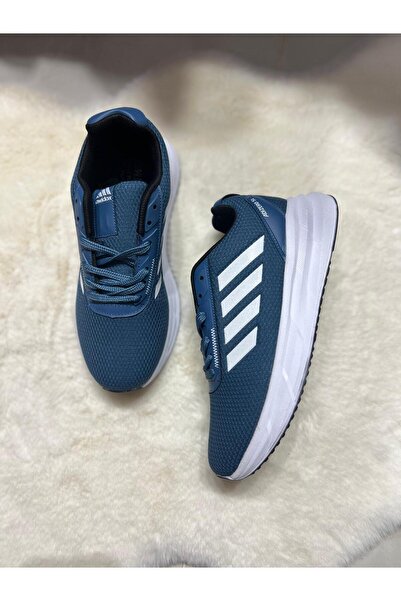 Awidox 8888 ERKEK MAVİ YAN ÇİZGİLİ BAĞCIKLI YÜRÜYÜŞ SPOR AYAKKABISI