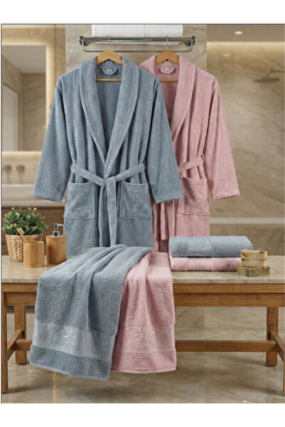 MORMENEKŞE HAVLU Elseta Selection – 6 Piece Bamboo Family Bathrobe Set |   Sp...