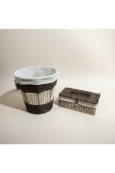 MAZPRO Wastebasket with tissue holder