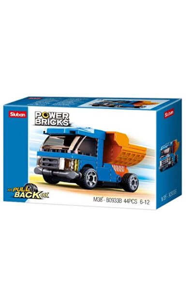 Sluban 44-Piece Power Bricks Pull-Back Dump Truck Building Block Set