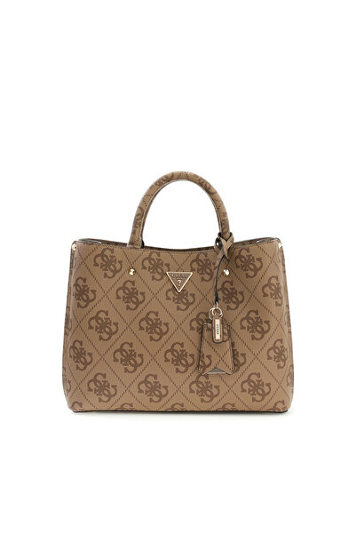 Guess Meridian II Latte Logo Girlfriend Satchel HWOS69-74060-LTL