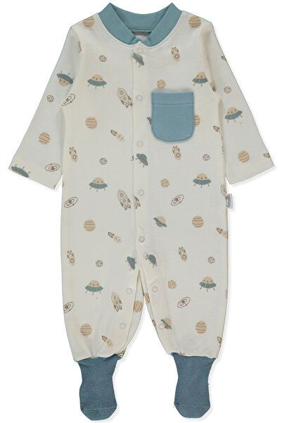 Bebetto بدلة كاملة مع جوارب إنترلوك (لون أخضر بترولي)