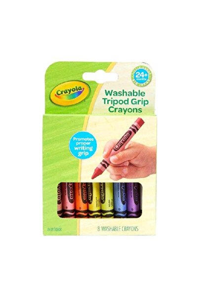 Crayola 8-Piece Washable Tripod Grip Crayon Set Multicolour