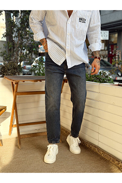 manch collection Antique Yellow Stitched Boyfriend Jeans