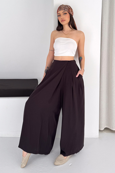 Noa&Noa Pantaloni Palazzo cu aspect de fustă – Black Flow