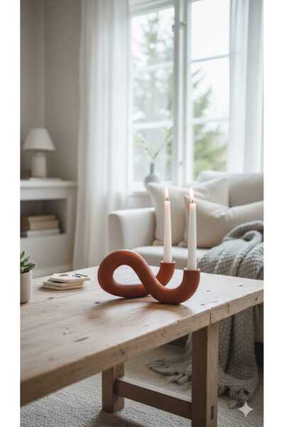 Rivon Desing WAVE kıvrımlı şamdan