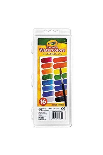 Crayola 16-Piece Extra Bright and Blendable Educational Watercolor Set