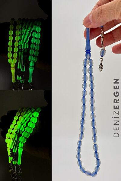 DENİZ ERGEN Kedi Gözü Fosforlu Karanlıkta Parlayan 33lü El Boy Küre 7 x 11 mm...