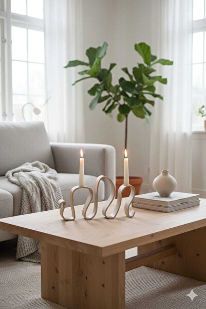 Rivon Desing WAVE dalga görünümlü şamdan