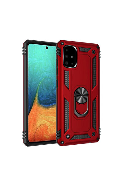 eco port Samsung Galaxy A71 Case Sofia Silicone Cover with Ring - Red