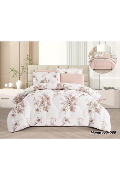 Asia Soft and cool summer floral Double bed sheet set - 6 pieces - double Duvet