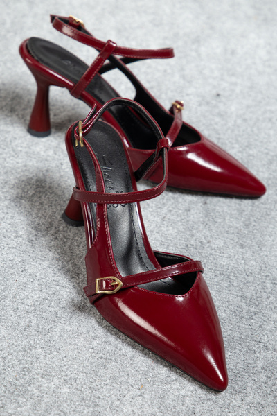 Mc vay Shoes Siemon Ankle Strap Thin Toe Stylish Women's Stiletto