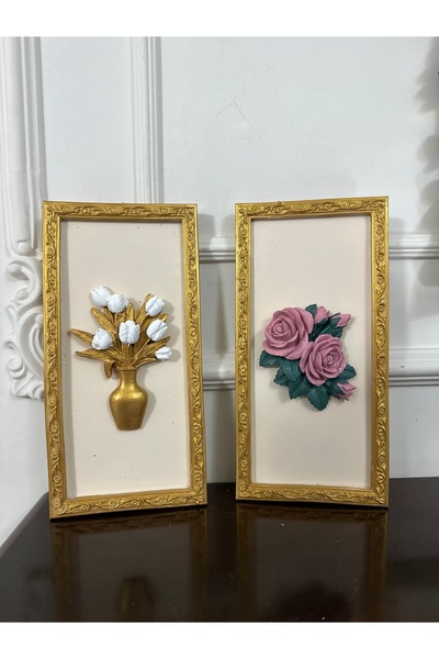 busraconcept Set de 2 tablouri decorative de perete, 30cm