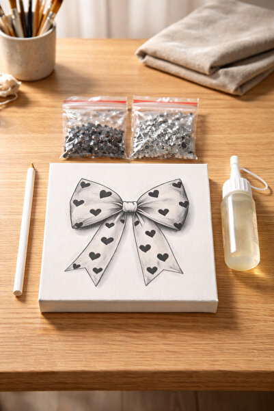 adanaçiçekliatölye FİYONK ŞEKLİNDE TABLO 15x15 TUVAL DİAMOND PUZZLE, TAŞ YAPI...