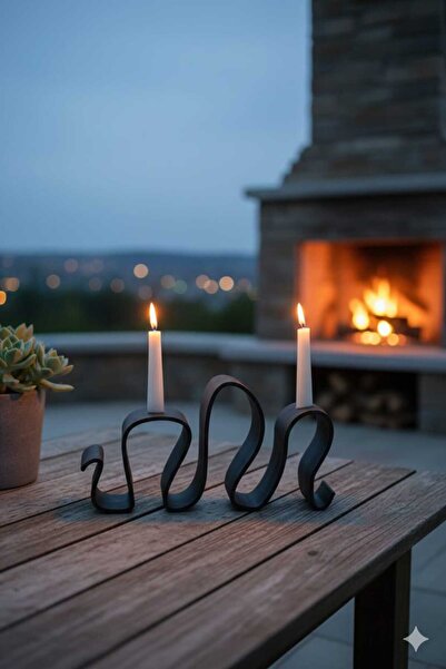 Rivon Desing WAVE dalga görünümlü şamdan