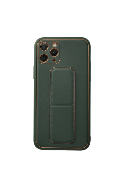 eco port غطاء جلد كوكو مع حامل لهاتف آيفون 11 برو - أخضر