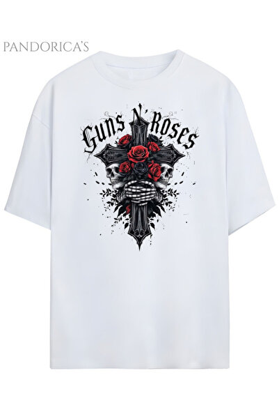 Grafftee Clothing Tricou din bumbac unisex cu design Guns N' Roses Pandorica