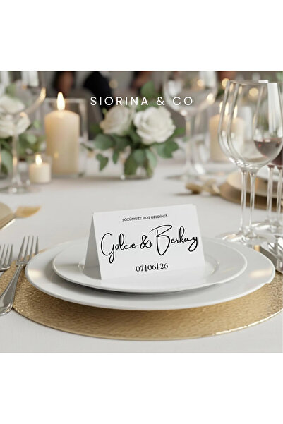 Siorina Co & Event Nişanımıza Hoş Geldiniz Nişan Düğün Söz Masa İsimliği Kişi...