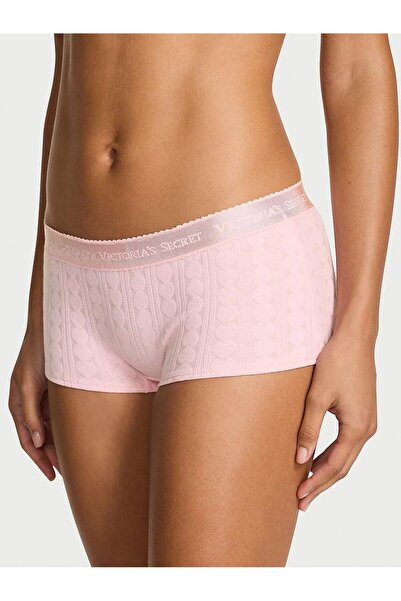 Victoria's Secret Logo Detaylı Kalpli Boyshort Külot