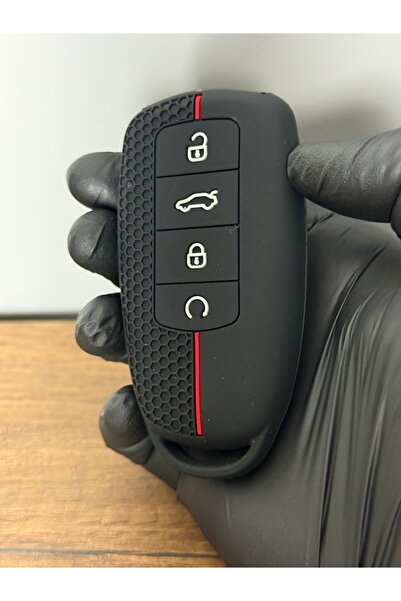 Luxe Aksesuarr غطاء حماية لمفتاح التحكم عن بعد بنمط خلية النحل ذو 4 أزرار لسي...