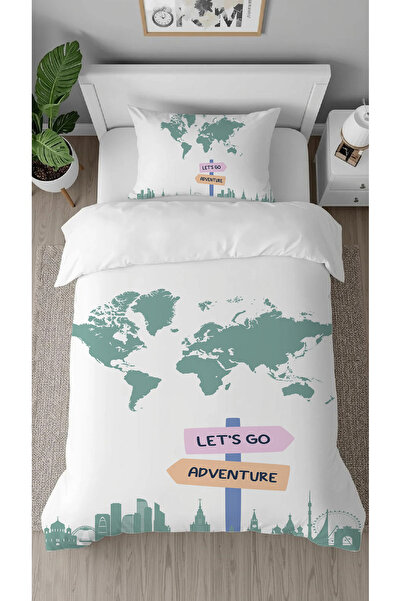 GREENDECOR World Map Travel Holiday Patterned Design Digital Printed Special ...
