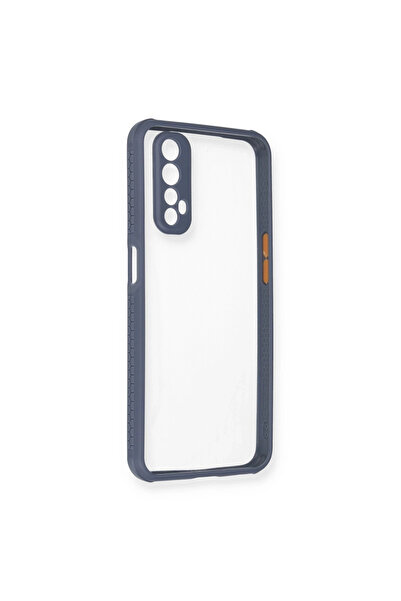 eco port غلاف هاتف ريلمي 7 مصنوع من السيليكون الشفاف - رمادي