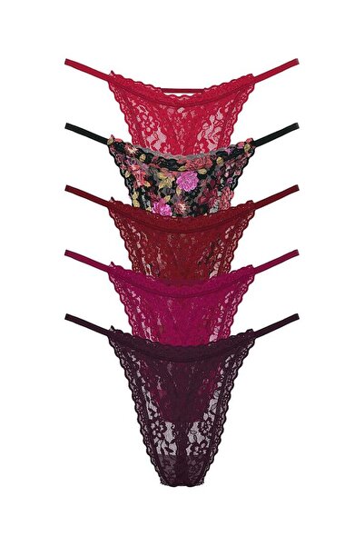 Victoria's Secret 5'li Dantelli Tanga Külot