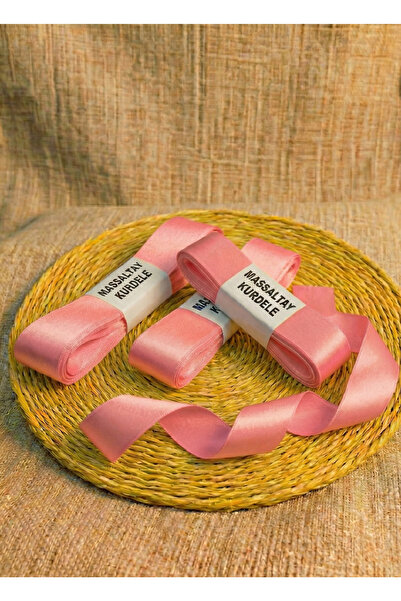 Massaltay شريط ساتان فاخر مزدوج الجوانب 4 سم 10 أمتار، شريط زخرفي لامع لتزيين...